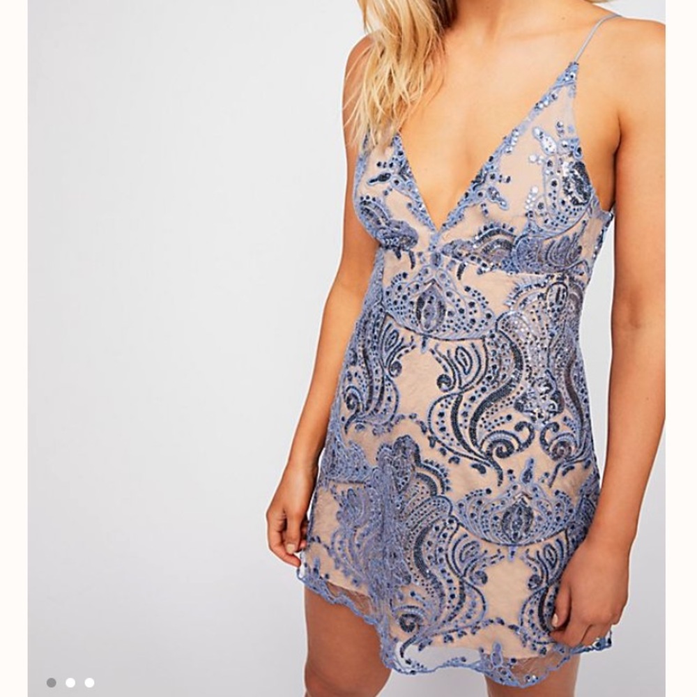 Free People “Night Shimmers mini dress”